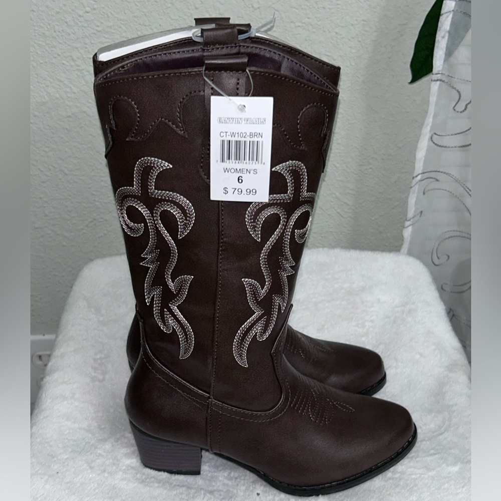 Canyon Trails Women's Western Rodeo Cowboy Boots Brown Size 6 NEW~$79